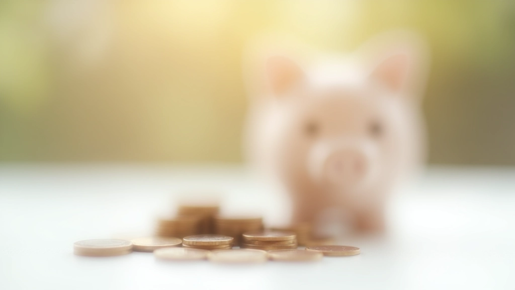 Person mit Geldmünzen in Sparbox, Sparschwein und Finanzplanung